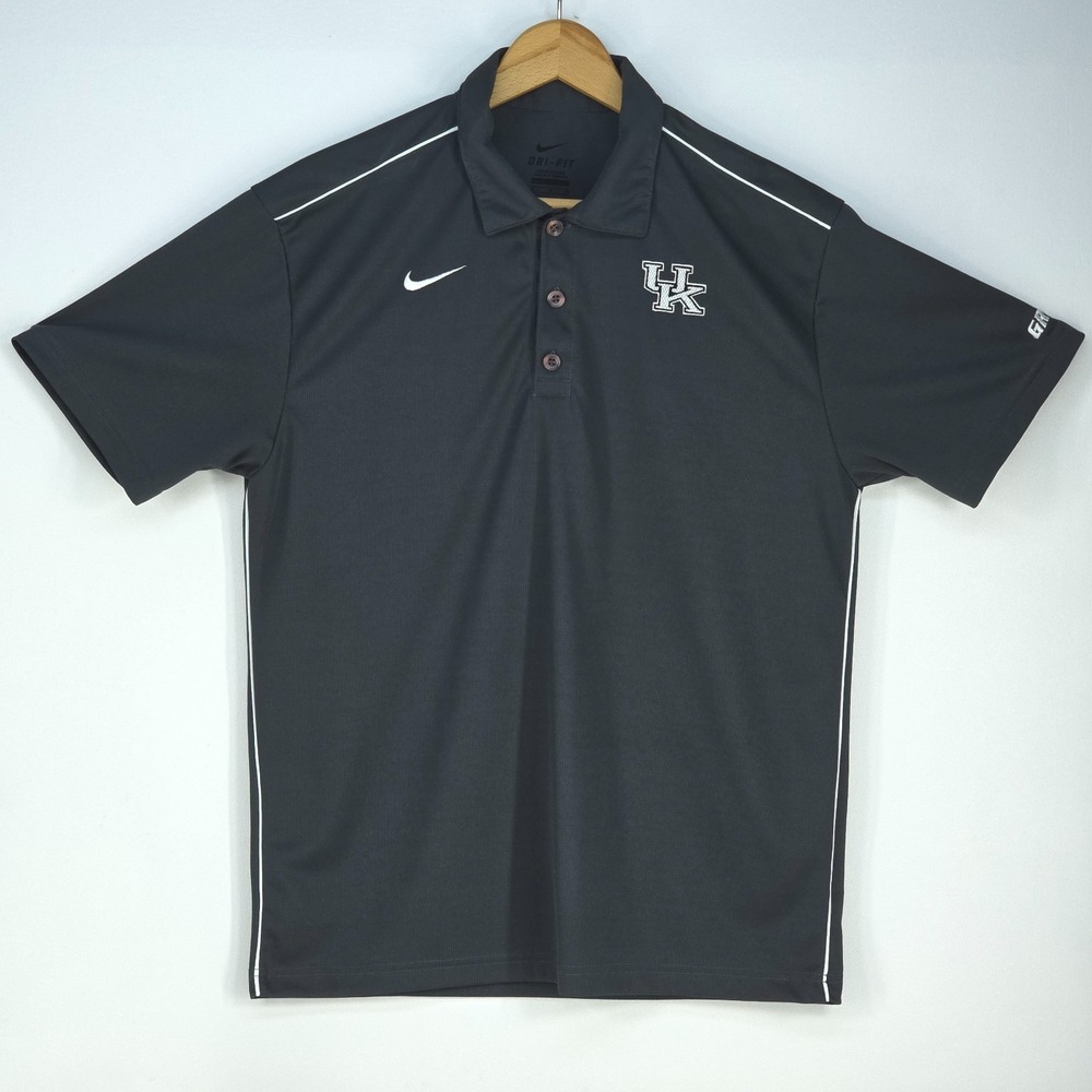 Nike Kentucky Wildcats Dri-Fit Polo Shirt Men Medium UK Performance GRC Logo